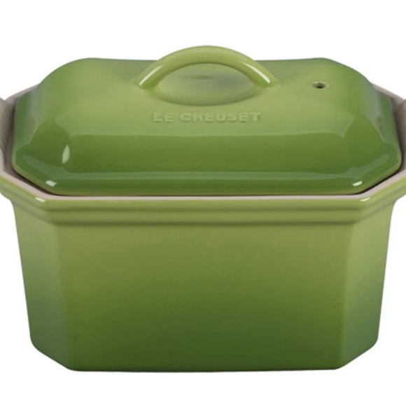 NEW IN BOX Le Creuset Heritage Pate Terrine with Press 24 fl oz. - PALM Green - Picture 4 of 4